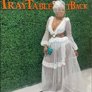 Netted long maxi dress, worn once.